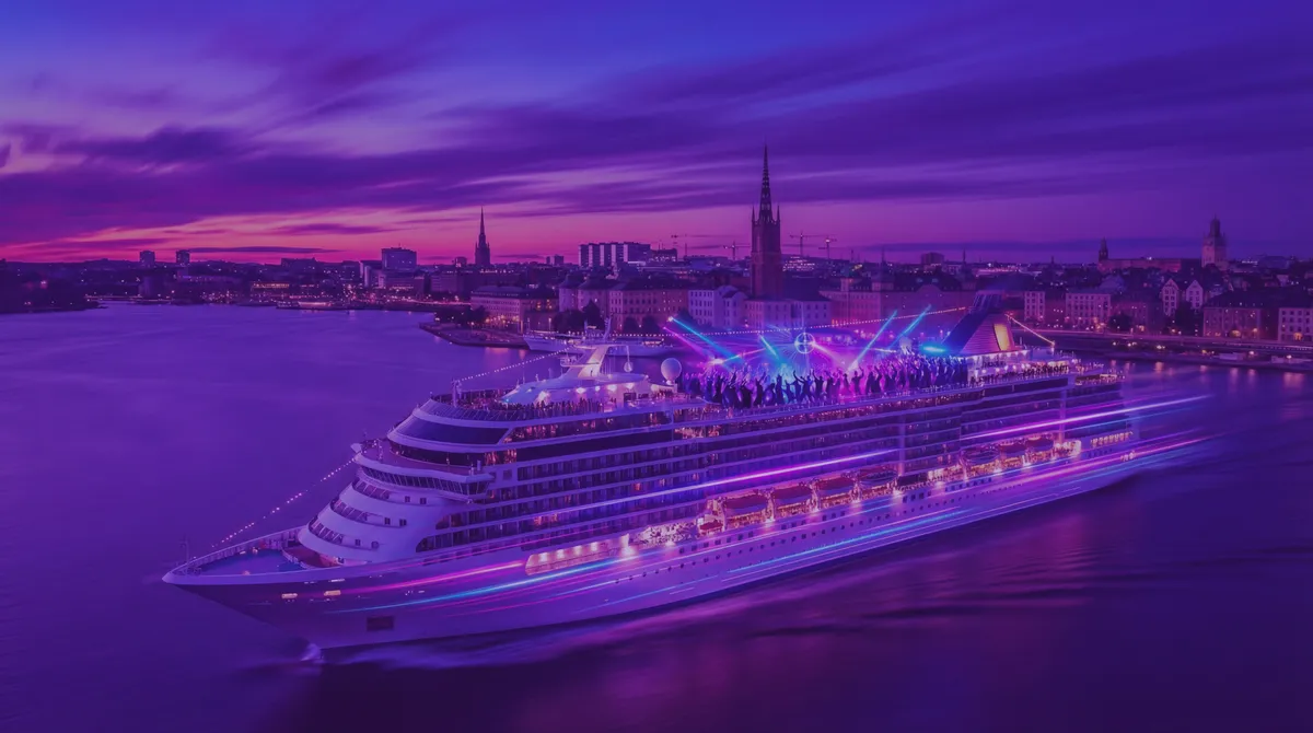 Archipelago sunset cruise at sea